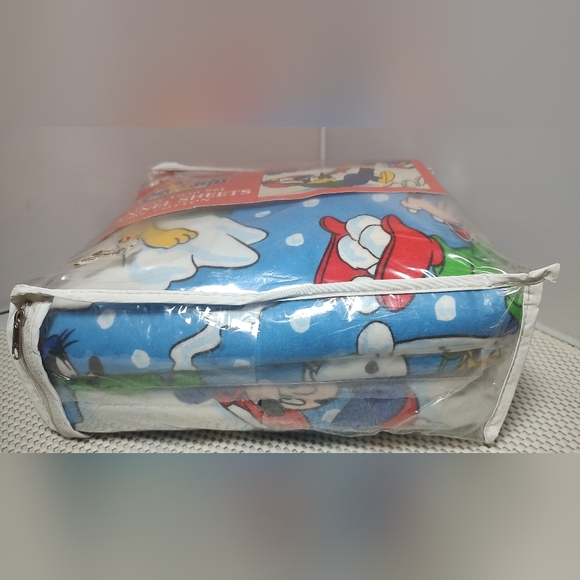 Mickey Mouse 3 Piece Twin Set Flannel Sheets Mickey's Stuff For Kids NWT - Picture 5 of 5